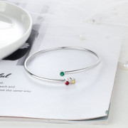 Best Dropship Products* Birthstone and Engraved Rhodium Plated Bracelet#BA102462