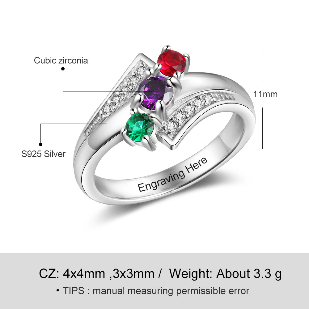 S925 Custom Cubic Zircon Ring