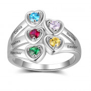 925 Silver Heart Cubic Zirconia Ring