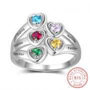 925 Silver Heart Cubic Zirconia Ring