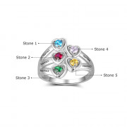 925 Silver Heart Cubic Zirconia Ring