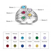 925 Silver Heart Cubic Zirconia Ring