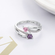 925 Silver Arched Birthstone Ring