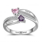 925 Silver Arched Birthstone Ring