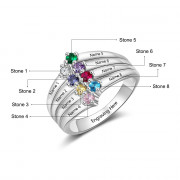 Best Dropship Product Birthstone & Engraved Sterling Silver Ring