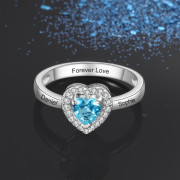 925 Sterling Silver Heart CZ Ring