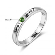 S925 Birthstone Rings with Customized Names