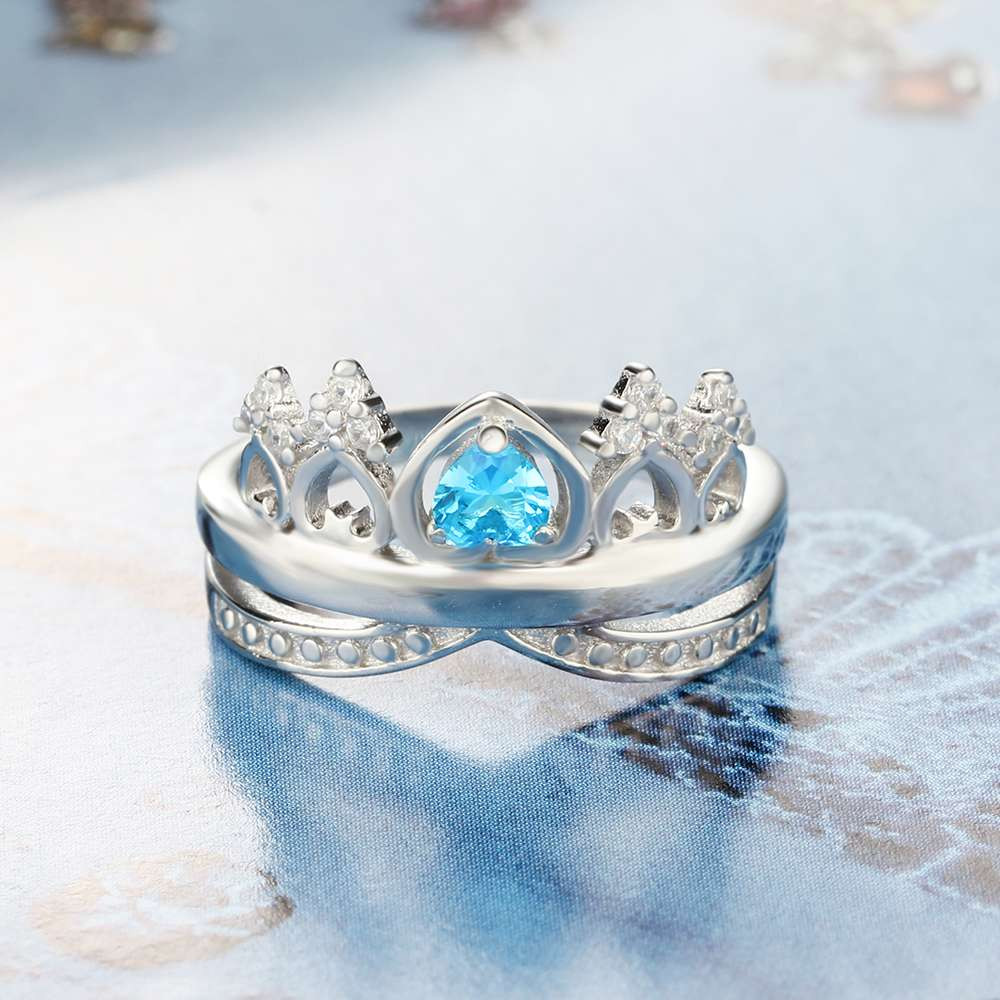 Custom 925 Sterling Silver Crown Ring