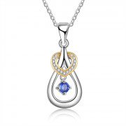 925 Sterling Silver One Birthstone Heart Necklace