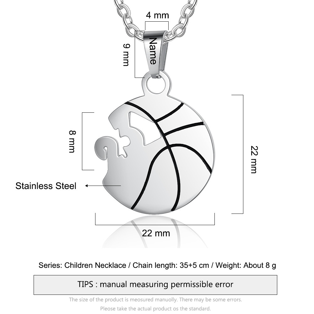 Personalized Stainless Steel Children Necklace