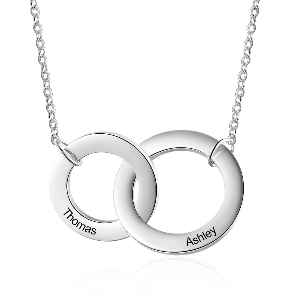 Stainless Steel Interlocking Name Necklace