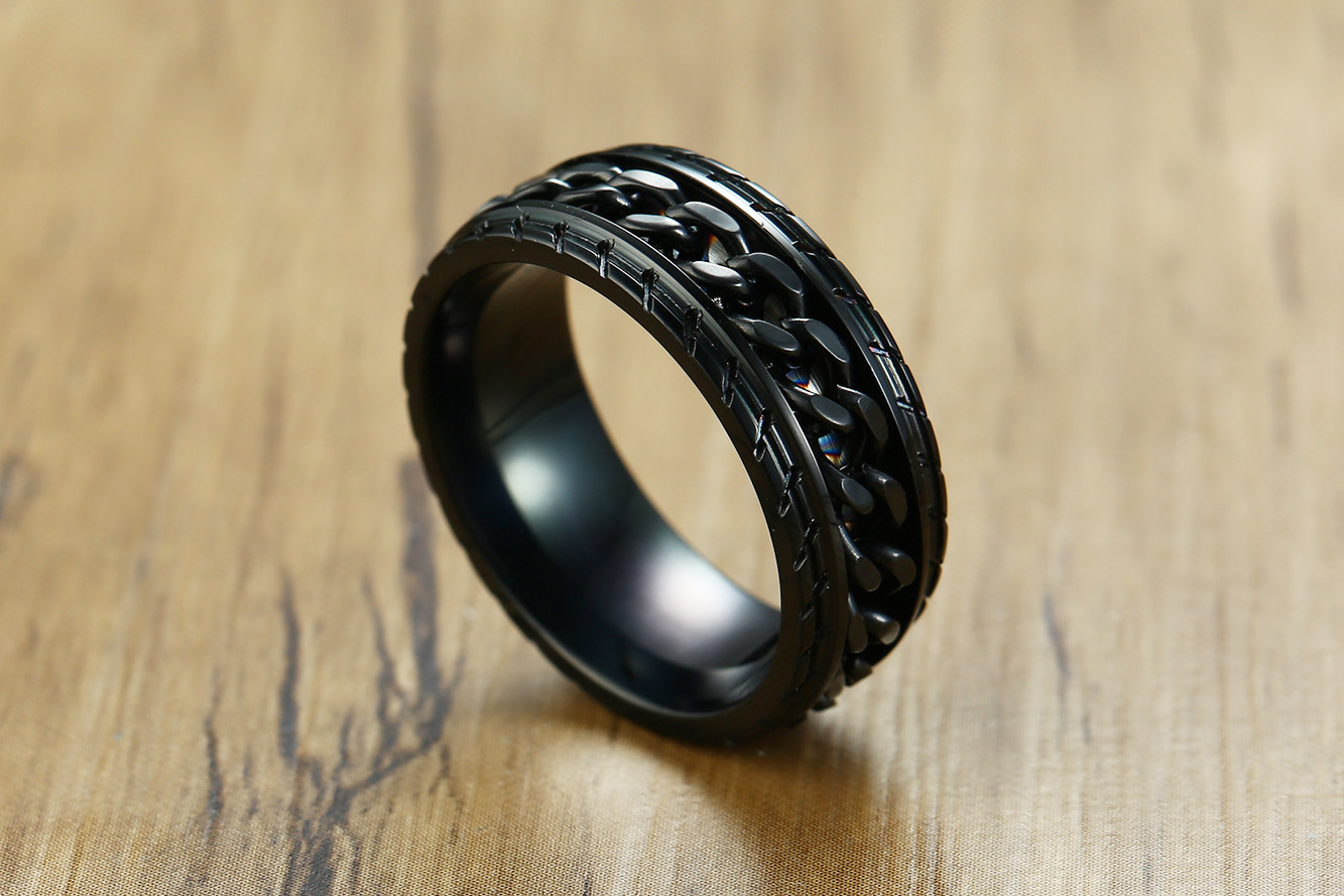 Black Stainless Steel Flat Ring