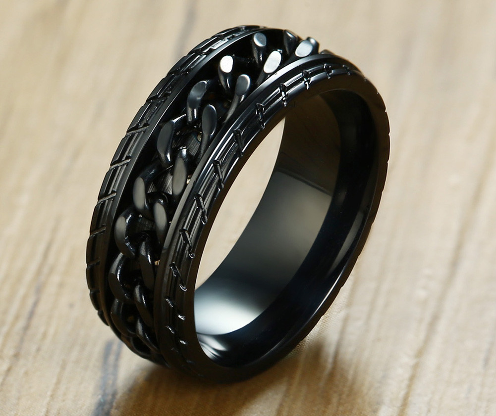 Black Stainless Steel Flat Ring