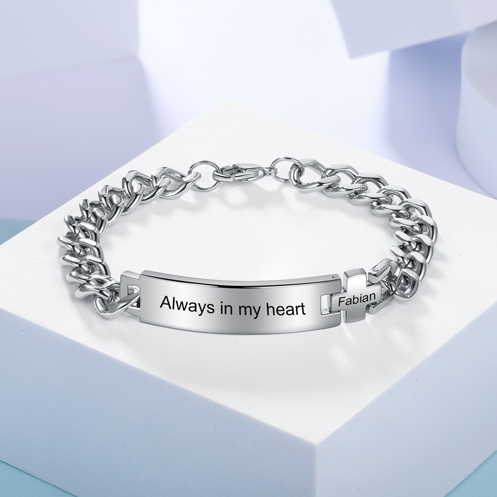 Engraving Stainless Steel Bracelet