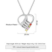 Rhodium Plated Heart Necklace