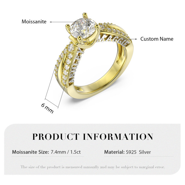 Custom 3D Jewelry Moissanite Ring