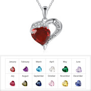 Rhodium Plated Heart Necklace