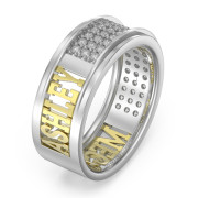 Custom 3D Jewelry 925 Sterling Silver Couple Ring