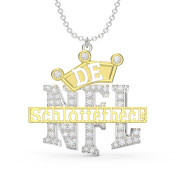 Custom 3D Jewelry Crown Letter Necklace