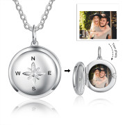 Customized Photo Round Box Pendant Necklace