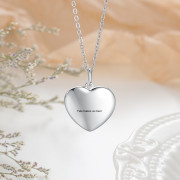 Personalized Photo Heart Shape Pendant Necklace