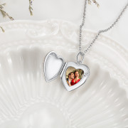 Personalized Photo Heart Shape Pendant Necklace