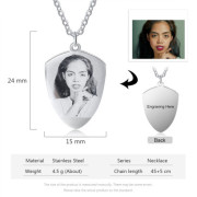 Personalized Stainless Steel Photo Necklace