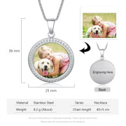 Personalized Stainless Steel Photo Pendant Necklaces