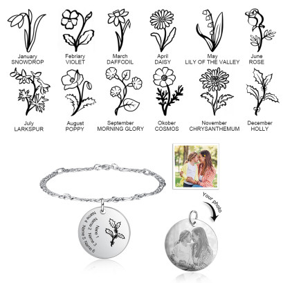 Personalized Stainless Steel Photo Bracelet