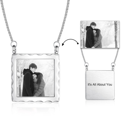 Stainless Steel Personalized Photo Necklace