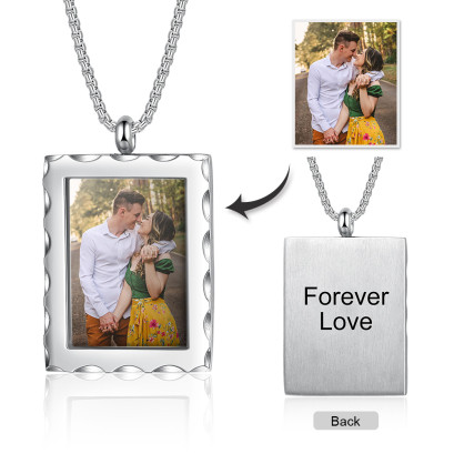 Stainless Steel Personalized Photo Pendant Necklace