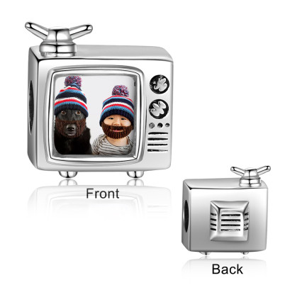 TV Shape Custom Photo Bracelet Charm