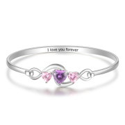 Custom Birthstone Bangle Bracelet