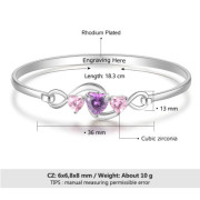 Custom Birthstone Bangle Bracelet