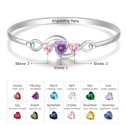 Custom Birthstone Bangle Bracelet