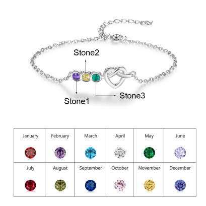 Best Dropship Product Birthstone Rhodium Plated Bracelet