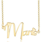 Standard Name Necklace with Box Chain (with 2 Heart)