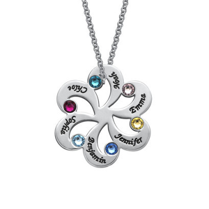 Six Birthstone Family Necklace