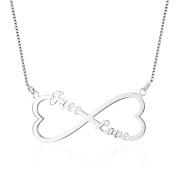 8 Character Heart Shaped Two Name Necklace