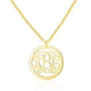 925 Silver Thick Monogram Name Necklace