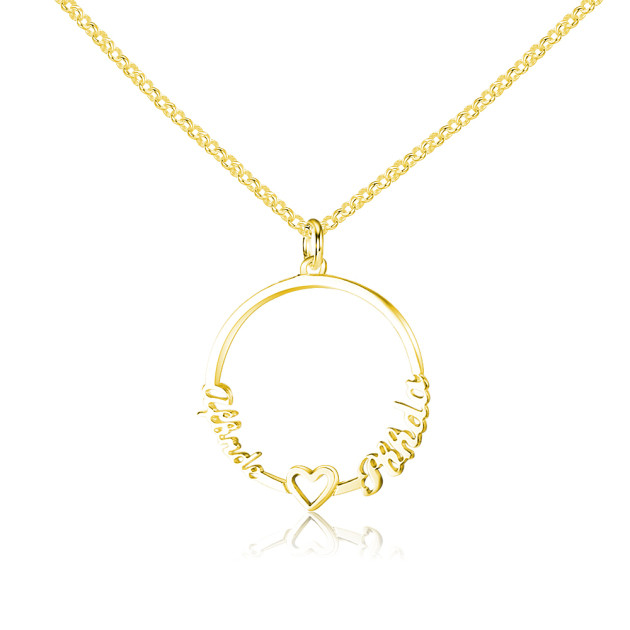 Round Double Name Necklace