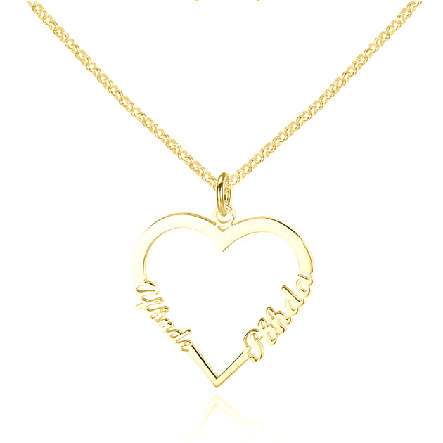 Custom Heart Shaped Name Necklace