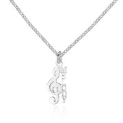 Music Note Custom Name Necklace