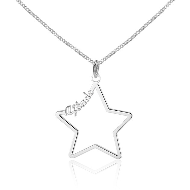 Custom Pentagram Name Necklace