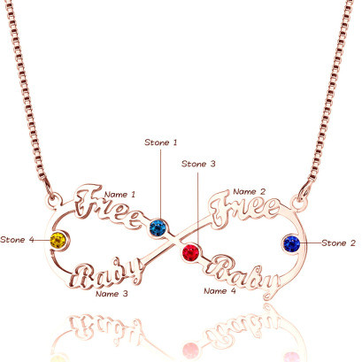 Wholesale 8 Character Birthstone Name Necklace