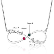 custom 8 character birthstone name necklace