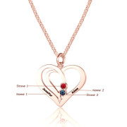 Personalized 925 Sterling Silver Heart-Shaped Necklace