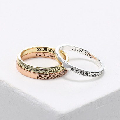 Personalized fingerprint Ring