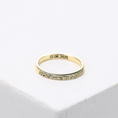 Personalized fingerprint Ring