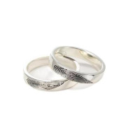 Personalized Fingerprint Ring 1 Pair